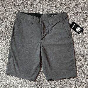 Volcom Men's Charcoal Grey Flat Front Shorts NWT